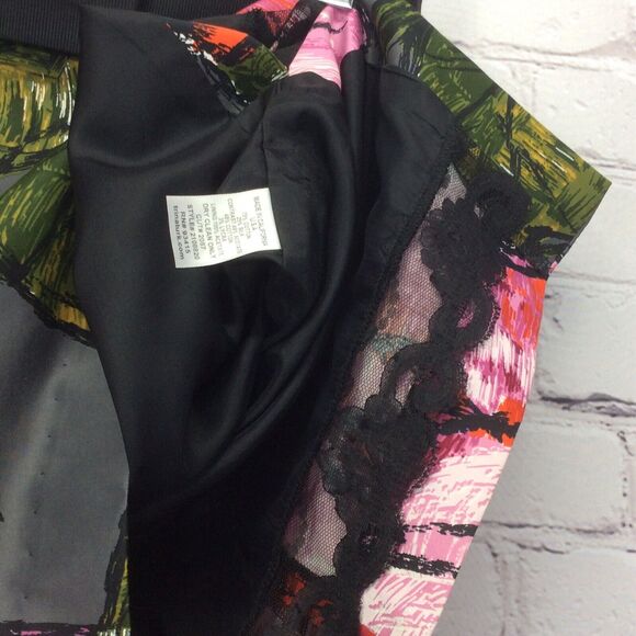 Trina Turk LA Women’s Skirt Sz 4 Pencil Rose Floral Multicolor Lined Silk Blend - Picture 7 of 8